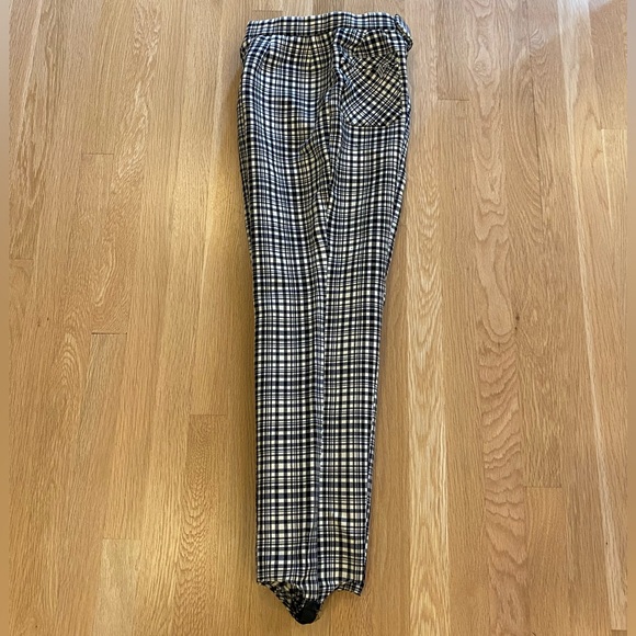 Vintage Anba of Australia Wool Plaid Ski-Pant / Black & White / Size 12 (Small) - Picture 1 of 16